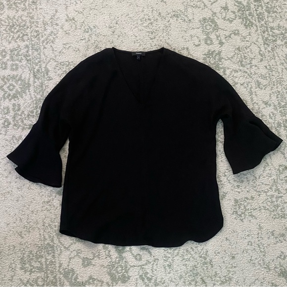 Theory Black Flowy blouse - Picture 2 of 9